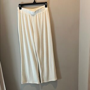 Women's Wide Leg Cream Pants